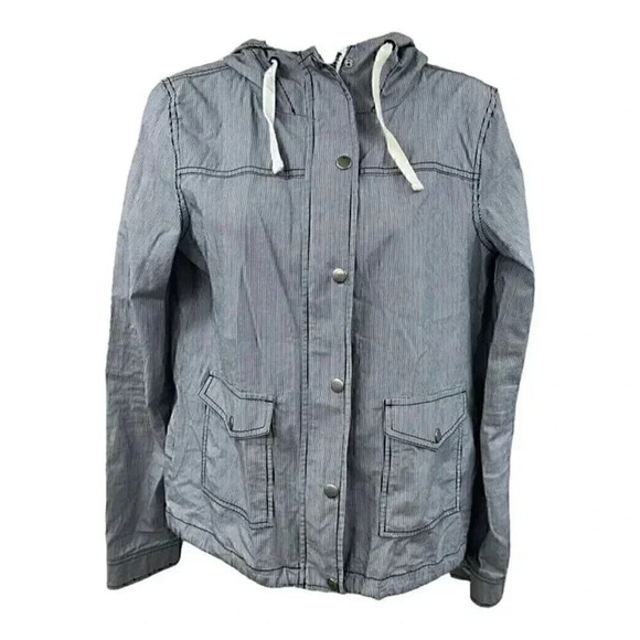 SO brand pin stripe women's jacket size S 100% cotton - Picture 2 of 8